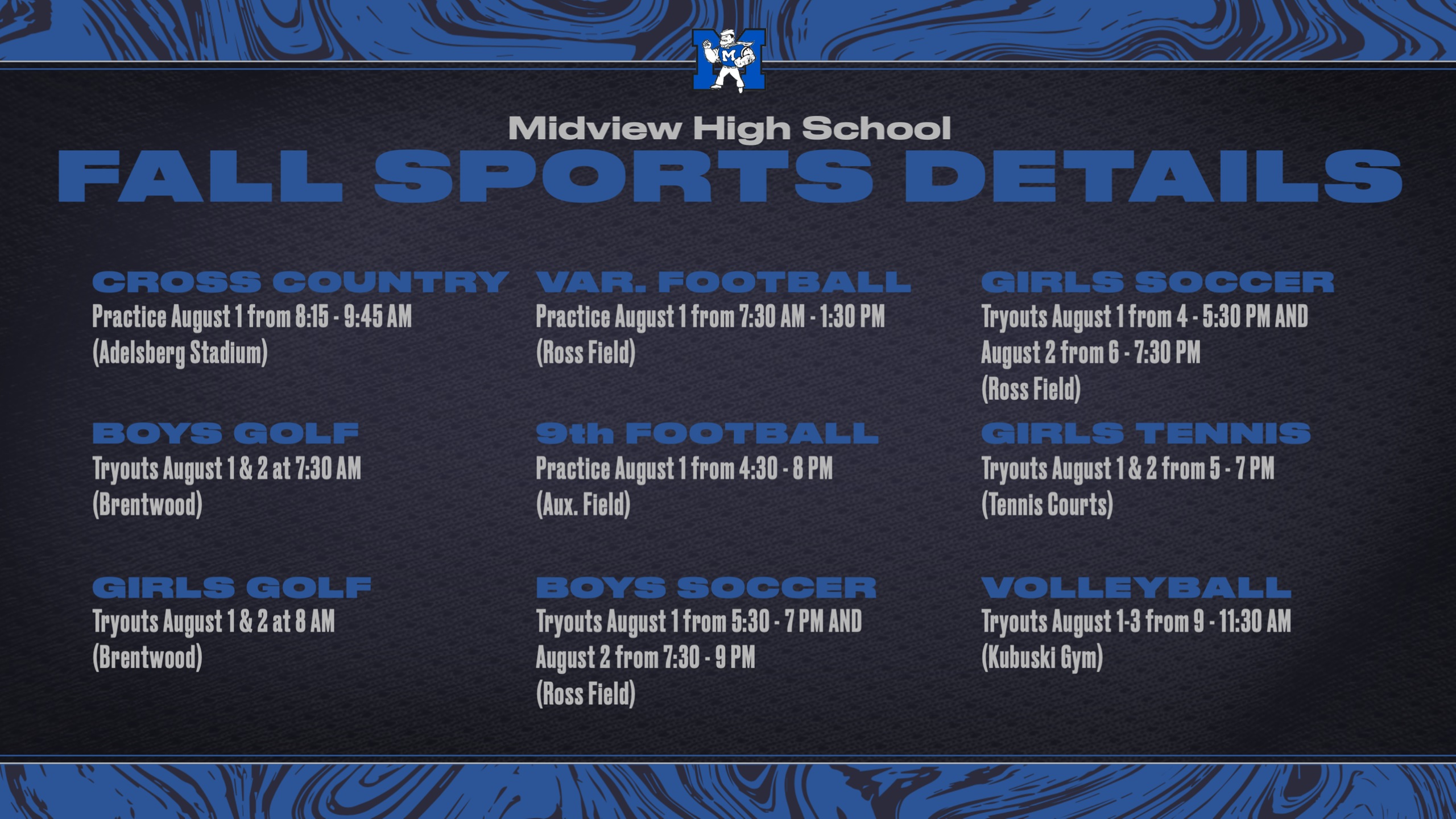 MHS Fall Sports Start
