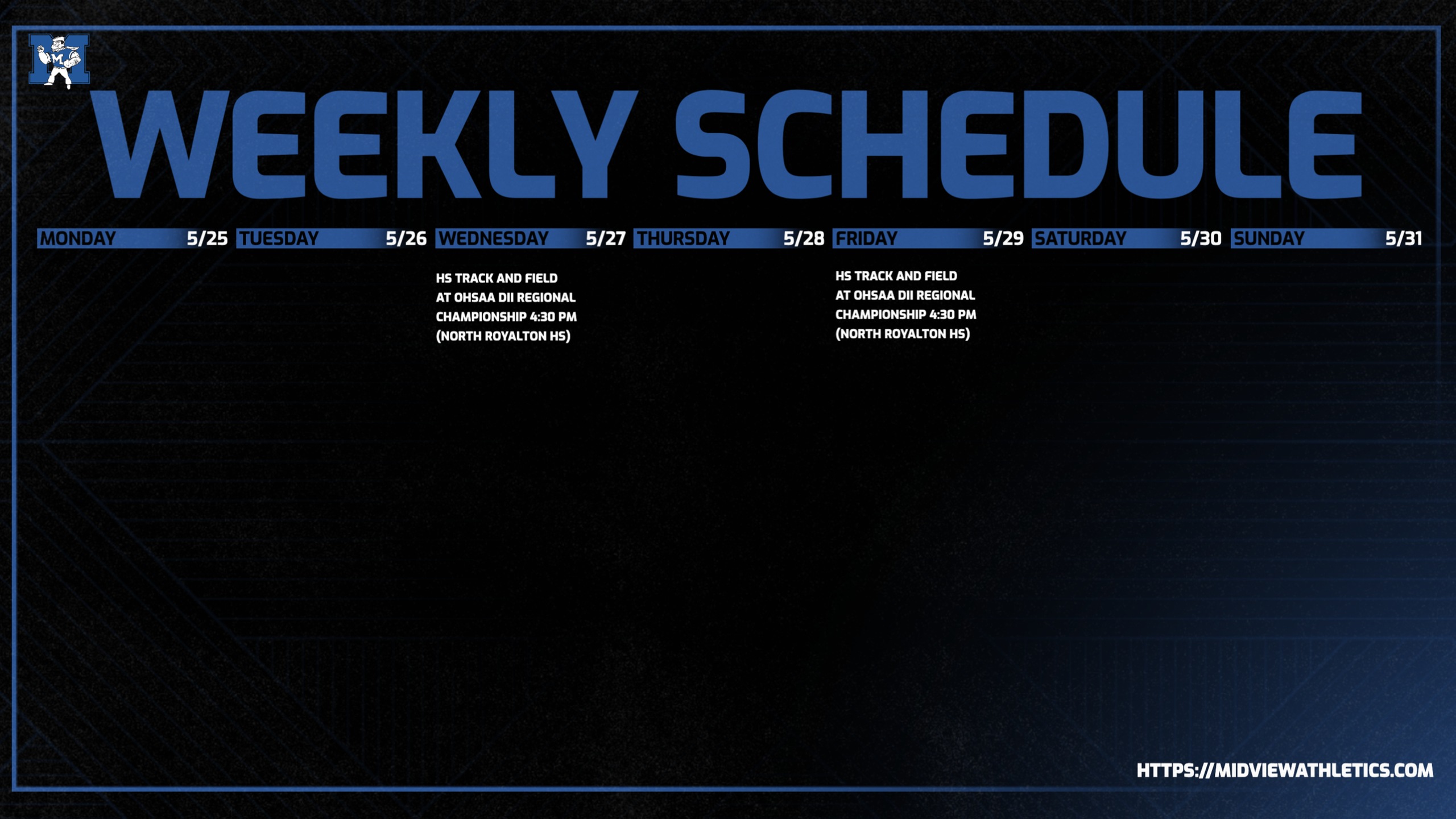 This Week in Athletics - May 25 - 31