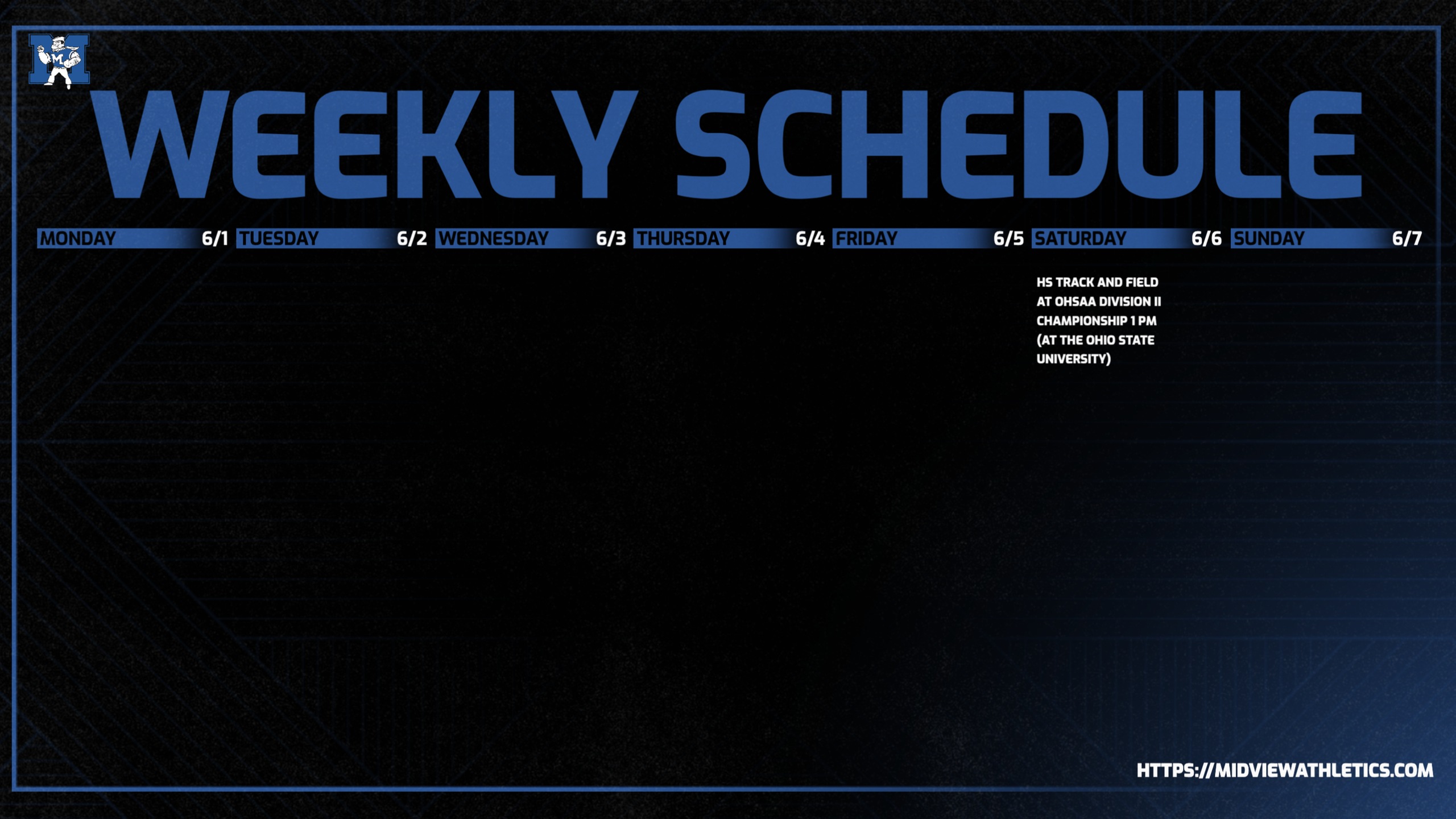This Week in Athletics - June 1 - 7