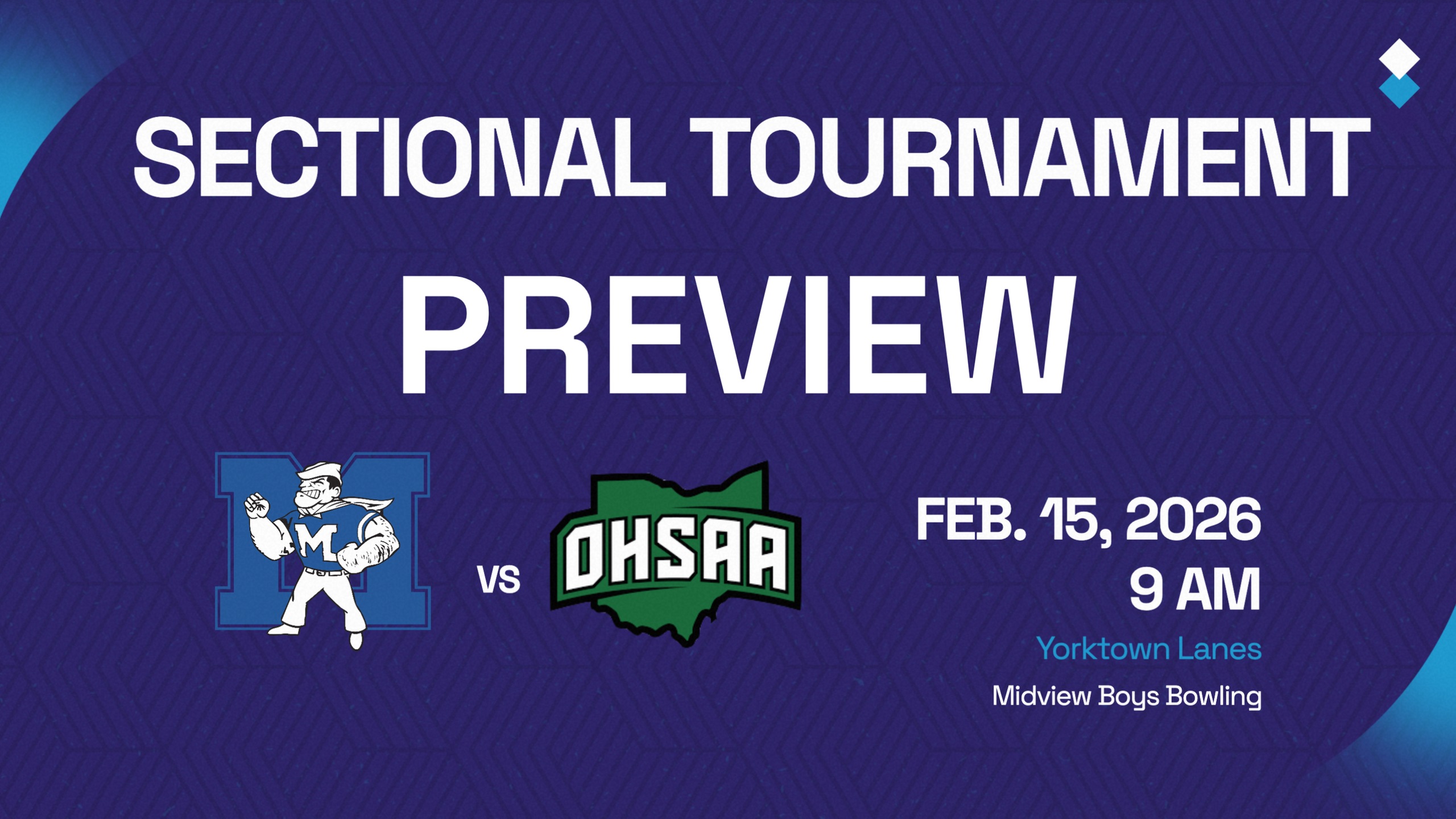 Midview Boys Bowling to compete at OHSAA Sectional Tournament on February 15