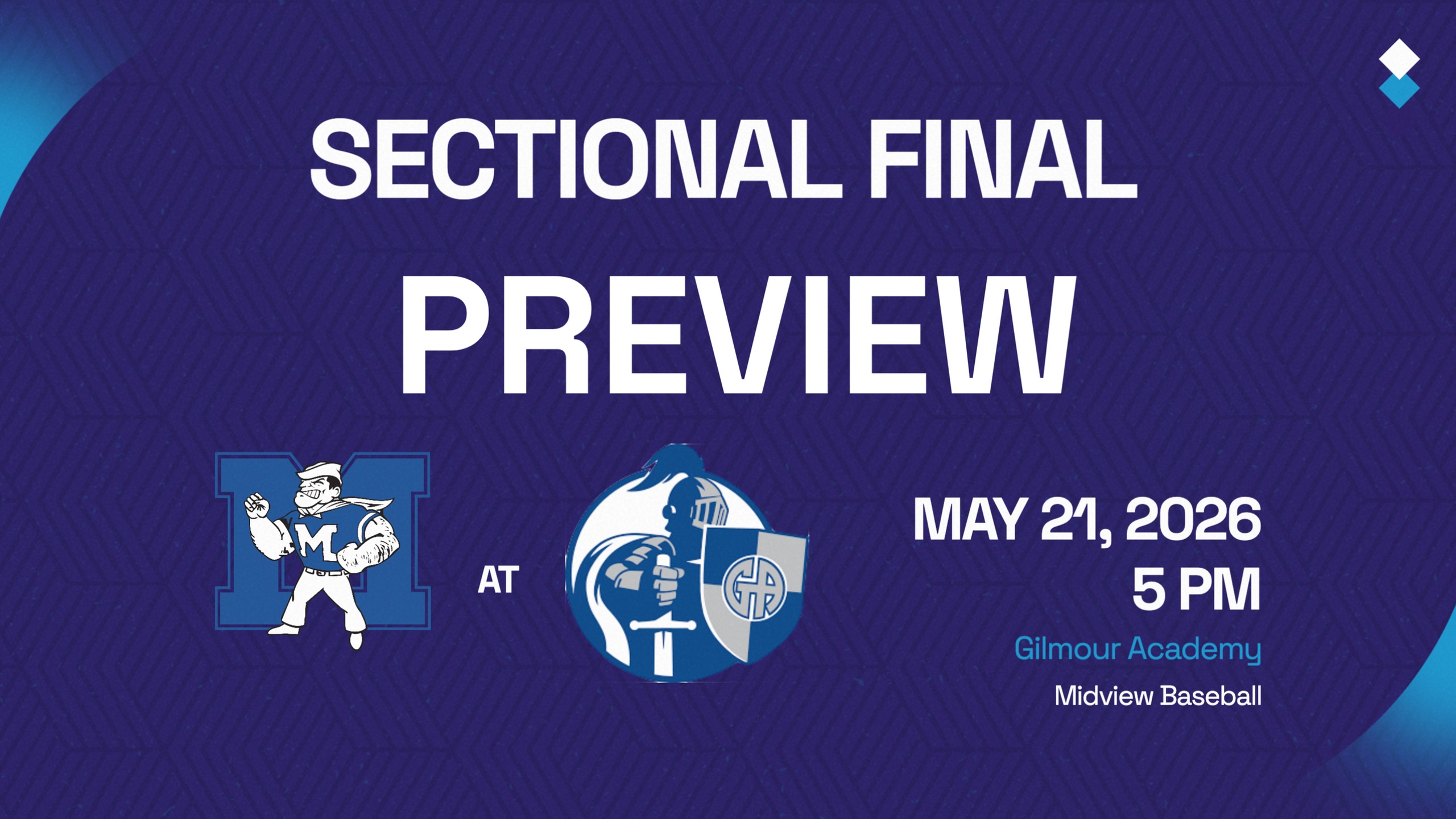 No. 23 Midview Baseball to visit No. 18 Gilmour for OHSAA Sectional Final on May 21