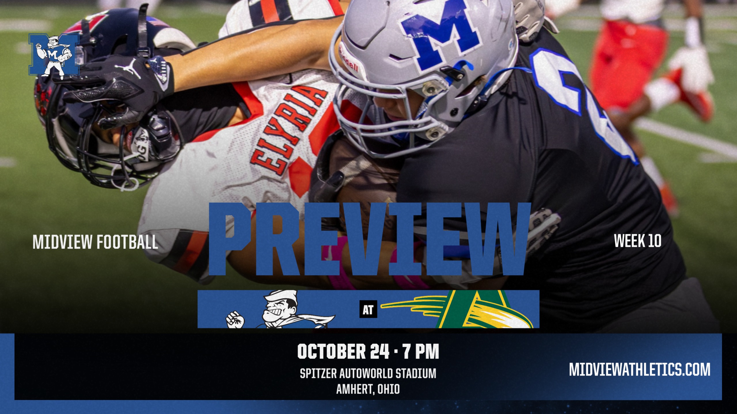 Midview Football to close regular season at Amherst