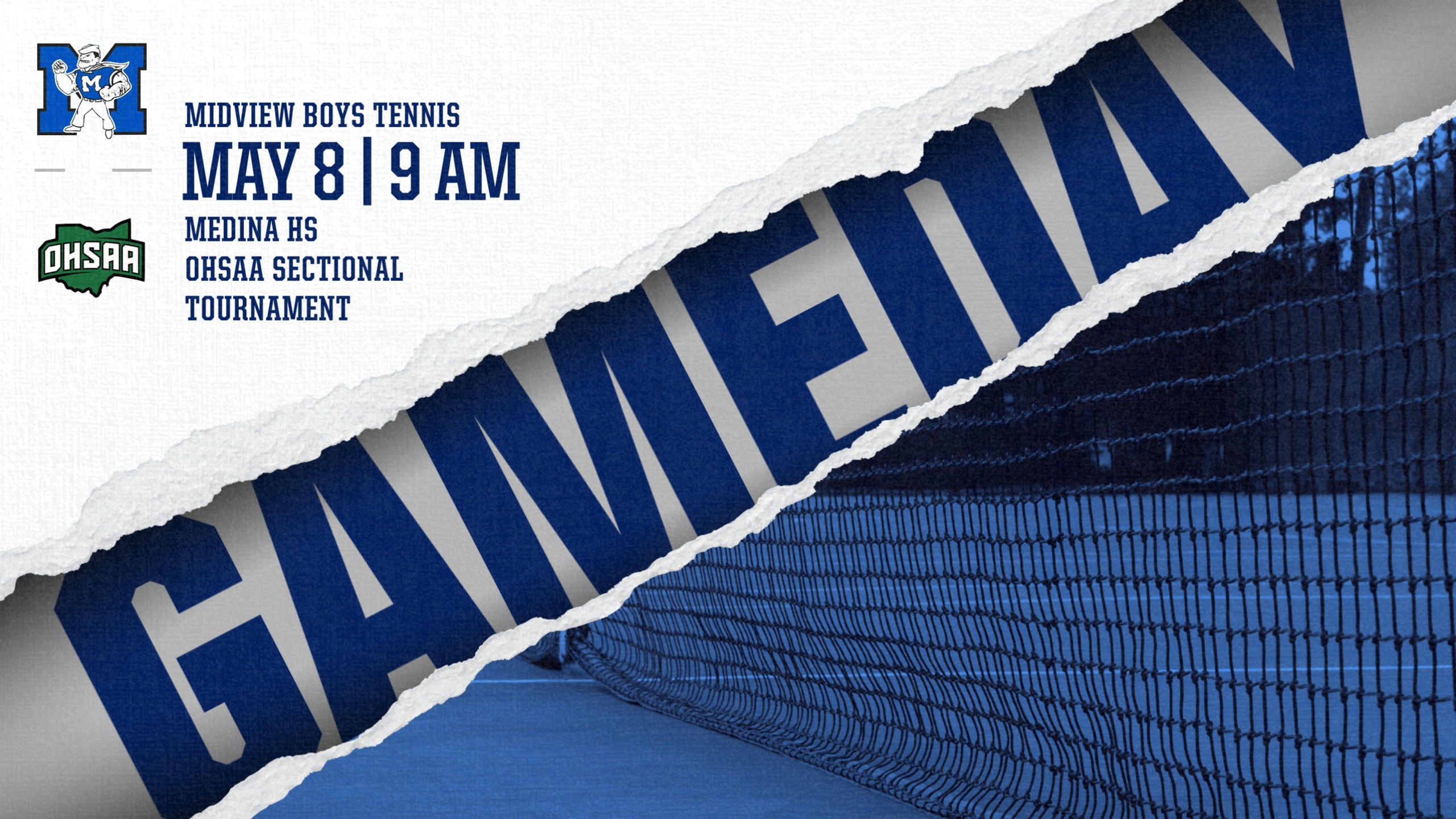 Boys Tennis Opens OHSAA Action at Medina on May 8