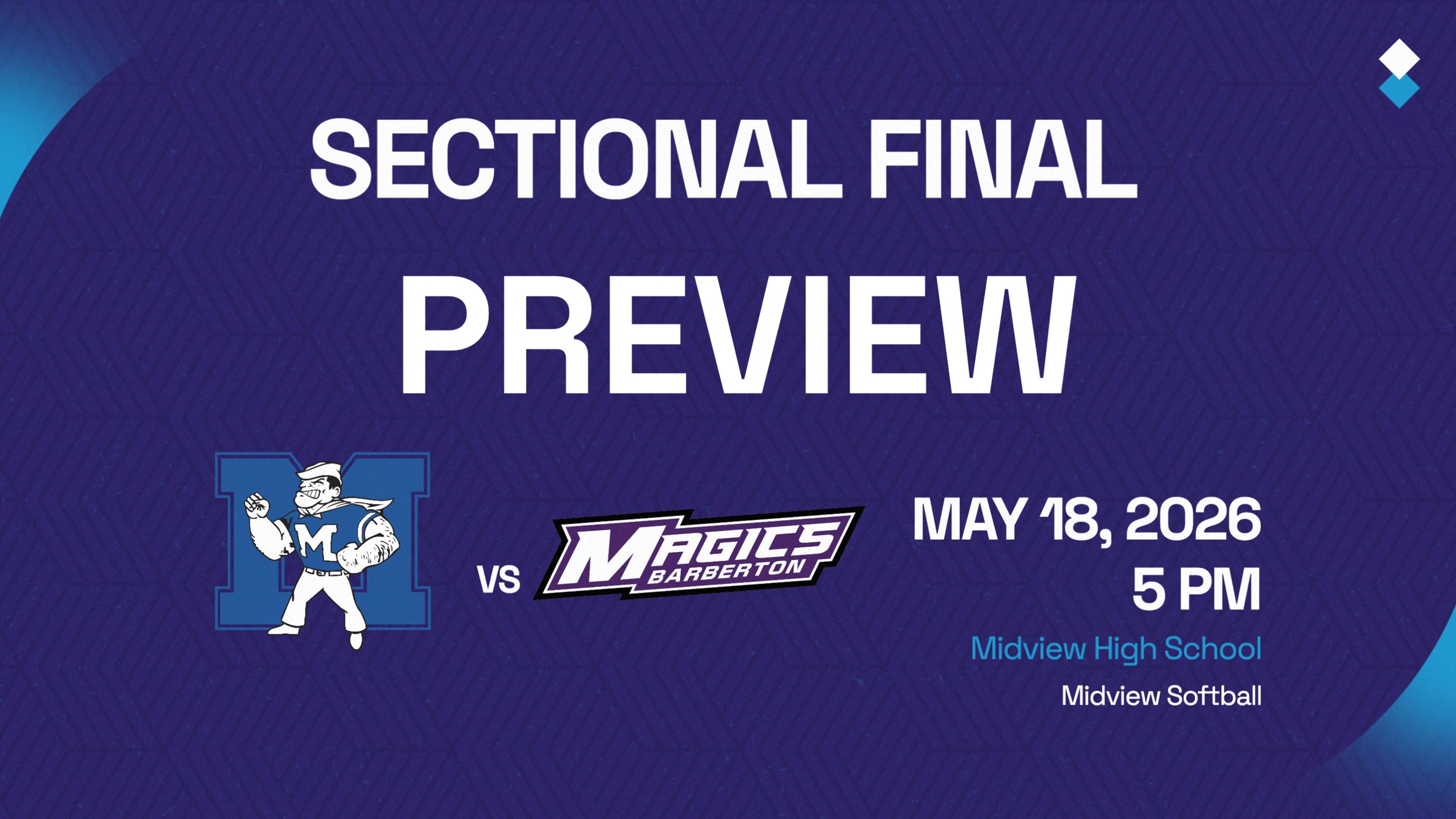 No. 5 Midview Softball to host No. 44 Barberton in OHSAA Sectional Final on May 18